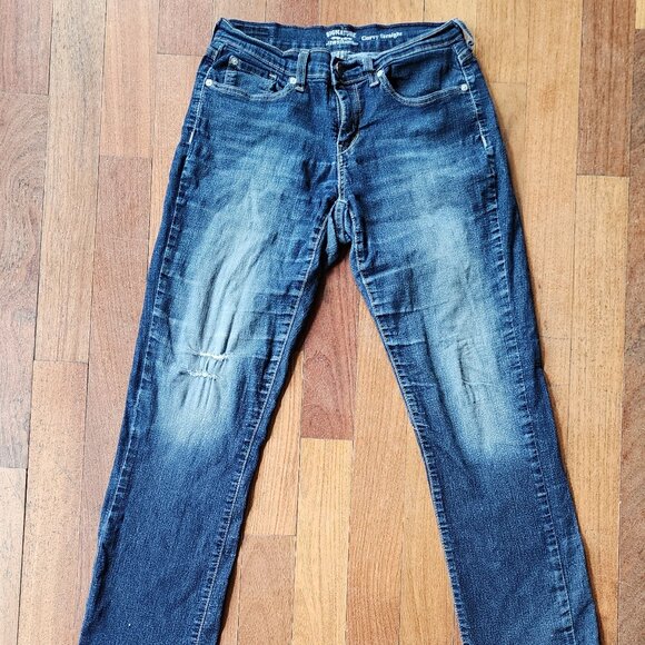Signature by Levi Strauss Faded Wash Curvy Straight Jeans Size W29 L32 - Picture 3 of 16